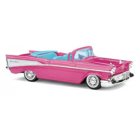 Chevy Bel Air '57 cabriolet débâché (couleur rose)