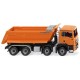 MAN TGS M E6 camion benne 8x4 orange (bâche repliée)