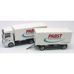 MAN TGX XXL E6 camion + remorque Porte caisses "Pabst"