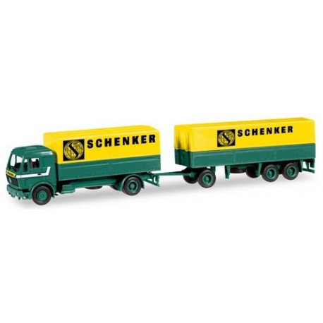 MB NG 80 camion + remorque bâchée 3 essieux "Schenker"