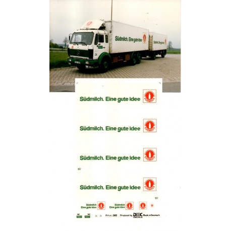 Planche de décalcomanie pour MB SK camion + remorque frigo "Südmilch"