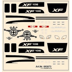 Planche de décalcomanies pour Daf XF 106 (couleur noire)