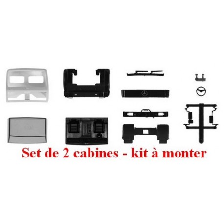 Set de 2 cabines MB SK courtes (en blanc) - kit à monter