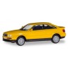 Audi coupé Quattro (B3 - 1991) jaune avec plaques d'immatriculations