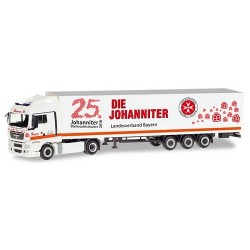 MAN TGX XLX + semi-remorque fourgon "Johanniter LV Bayern / Weihnachtstrucker"