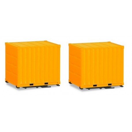 Set de 2 containers 10' orange clair