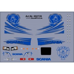 Planche de décalcomanies pour Scania CS (bleu)