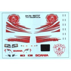 Planche de décalcomanies pour Scania CS (rouge)