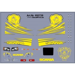 Planche de décalcomanies pour Scania CS (jaune)