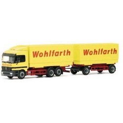 MB Actros L camion + remorque Porte caisses bâchées "Wohlfarth"
