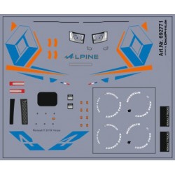 Planche de décalcomanies pour Renault T Alpine Edition