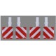 Set de 12 panneaux (chevrons rouges et blancs) pour semi-remorque Nooteboom (4x5 mm)