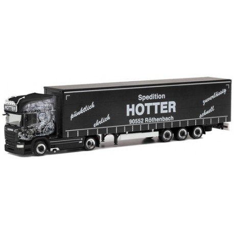 Scania R TL 13 + semi-remorque Megaliner "Hotter Spedition"