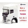 Set de 2 cabines Scania CR avec déflecteurs latéraux courts (kit à monter)