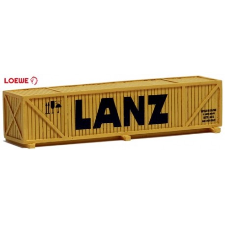 caisse en bois de transport sur chevalet pour machine "Lanz" (modèle en résine)