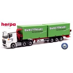 MB Actros Streamspace '18 2.5 + semi-remorque Hammar Porte Containers 2x20' “Buschheuer"