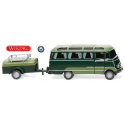 MB O 319 minibus panoramique avec voussoirs (1955) + remorque