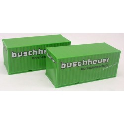 Set de 2 containers 20' crénelés "Buschheuer"