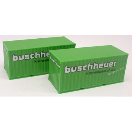 Set de 2 containers 20' crénelés "Buschheuer"