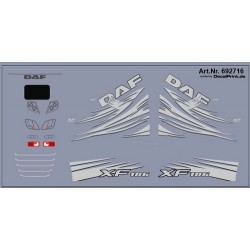 Planche de décalcomanies pour Daf XF SSC E6 gris métallisé