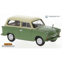 Trabant P50 Kombi (1960) vert et toit beige clair