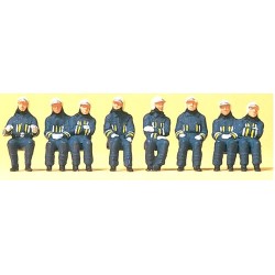 Set de 8 Sapeurs Pompiers modernes assis