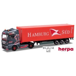 MAN TGX XXL E6c + semi-remorque  Porte container 45' High Cub "Hamburg Süd"