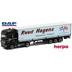 DAF XF SSC E6 + semi-remorque tautliner "Ruud Hagens" (NL)