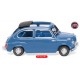 Fiat 600 à toit ouvert (1956) bleu brillant