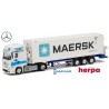 MB Actros Giga '11 + semi-remorque Hammar Porte container 40' frigo "Maersk" (GDH)