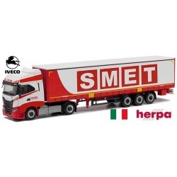Iveco S-Way + semi-remorque tautliner "SMET" (Italie)
