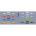 Planche de décalcomanies logos et griffes Scania R 2013 (coloris variés)