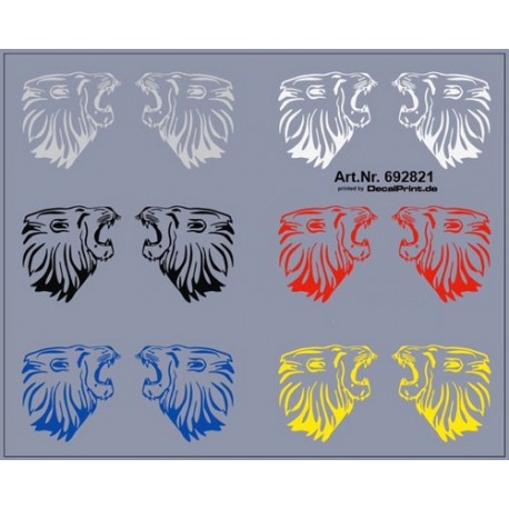 Planche de décalcomanie "Lions" MAN (coloris variés)