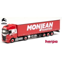 Iveco S-Way + semi-remorque tautliner "Monjean Transporte"