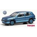 VW Golf III VR6 (1991) 3 portes et jantes bleu métallisé