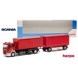 Scania CG17 camion + remorque Porte bennes "Fw Dortmund"
