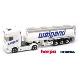 Scania CS 20 HD + semi-remorque citerne chimique "Weigand"