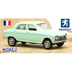 Peugeot 204 berline 4 portes 1966 vert blanc