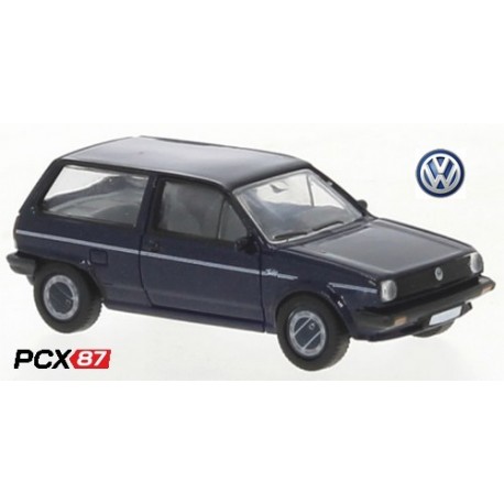 VW Polo II version coach "Twist" bleu foncé à bande grise (1985) - Gamme PCX87