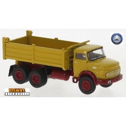 MB LAK 2624 camion benne basculante 6x6 (1970) ocre jaune à châssis rouge