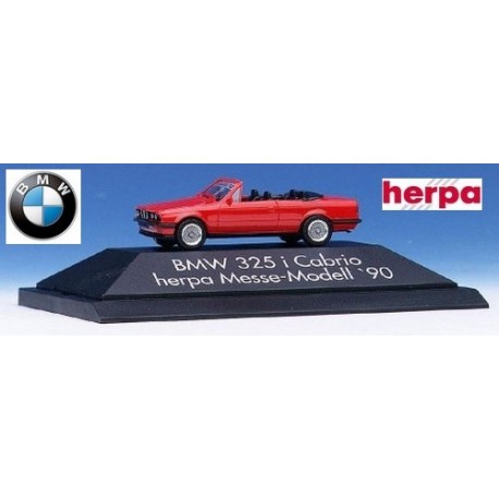 BMW 325I cabriolet rouge (E30 - 1982)  - Herpa Messe Modell '90 - PC