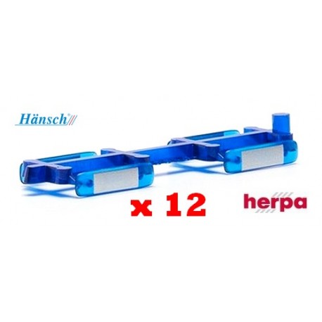 Set de 12 rampes de feux bleus Hänsch DBS 5000 pour véhicule léger - longueur 12 mm