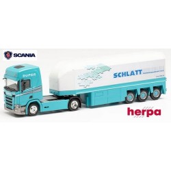 Scania CR 20 HD + semi-remorque Porte verre "Schlatt"