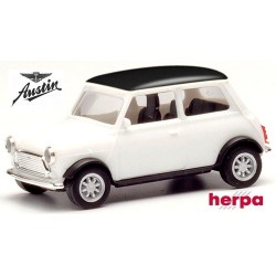 Austin Mini Cooper "Klassik" blanche à toit noir