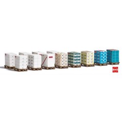 Set de 12 palettes avec chargement de cartons - à monter