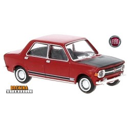 Fiat 128 berline (1969) rouge et noire