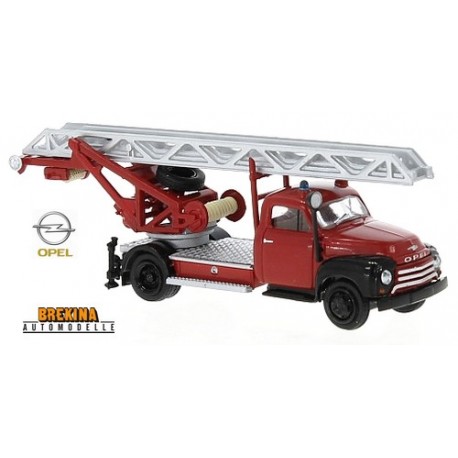 Opel Blitz 1,9 t camion échelle pompiers DL 18 (1952) rouge à ailes noires