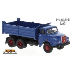 MAN 26.280 DHAK camion benne basculante 6x6 (1972) bleu à châssis noir