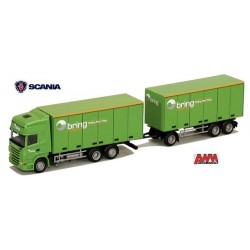 Scania R 09 TL camion + remorque fourgon 3 essieux "Bring Logistics" (SF)