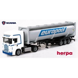 Scania R 04 TL + semi-remorque Porte container citerne 40' "Europool"